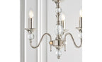 Luminosity Designs - Interiors 1900 Polina Polished Nickel Finish Chandelier, 3x E14 - Luminosity Designs Ltd