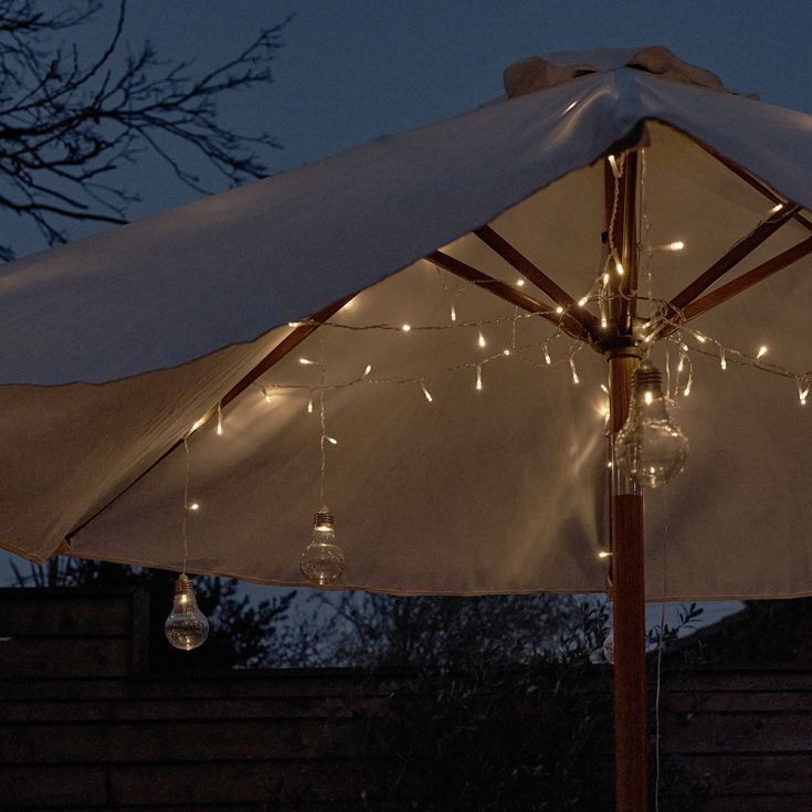 LSE - IP44 Warm White Battery Operated Parasol Lights - Luminosity Designs Ltd