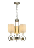 Diyas - Isabella Pendant With Beige Shade, 3 Light E14 , Antique Silver/Teak Plated (Diyas IL31701) - Luminosity Designs Ltd