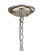 Diyas - Isabella Pendant With Beige Shade, 3 Light E14 , Antique Silver/Teak Plated (Diyas IL31701) - Luminosity Designs Ltd