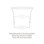 Oaks Lighting - Ivory Oval to Square Shade / Flattened Empire - Luminosity Designs Ltd