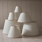 Oaks Lighting - Ivy 25cm Classic Linen Tapered Shade with Fixed Gimble - Luminosity Designs Ltd