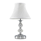 lse - Jagier Glass Touch Table Lamp With White Swirled Shade - Luminosity Designs Ltd