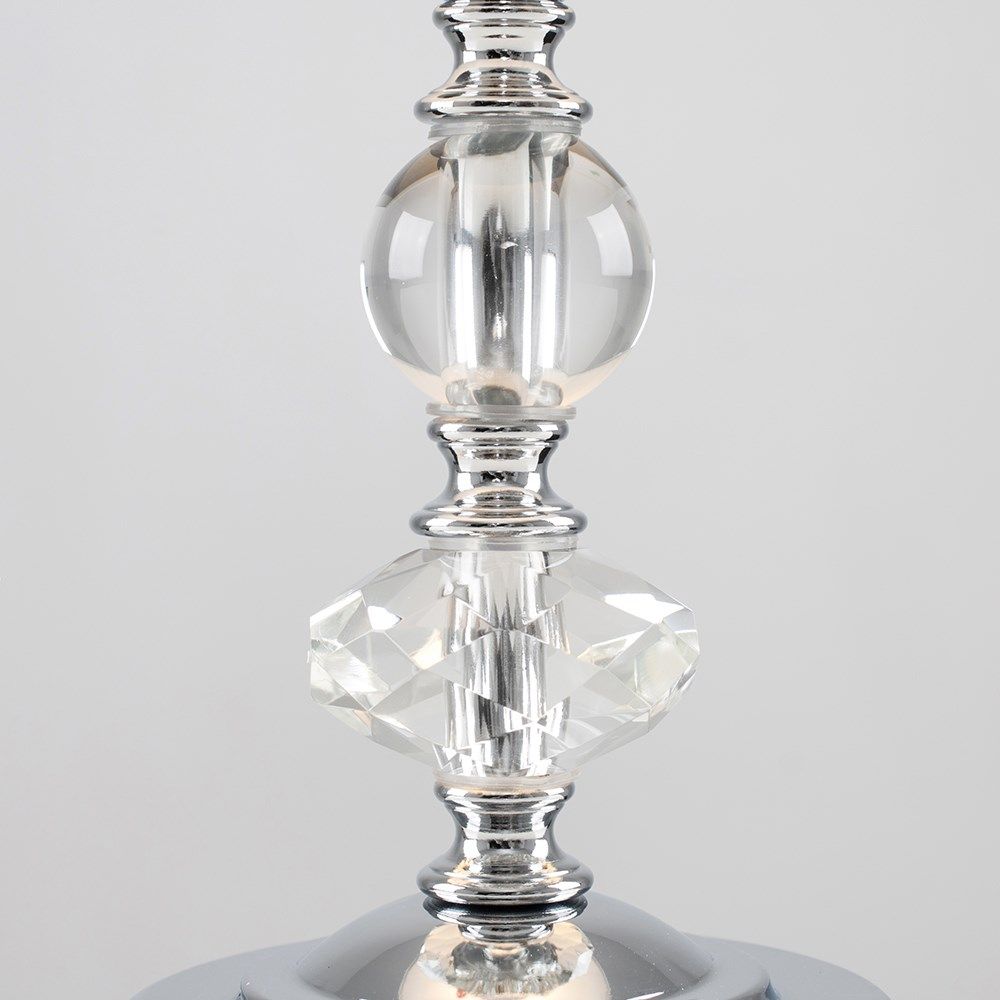 lse - Jagier Glass Touch Table Lamp With White Swirled Shade - Luminosity Designs Ltd
