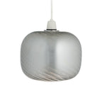 Oaks Lighting - Jesmond Non Electric Pumpkin Glass Swirled Shade for Ceiling Pendants - Luminosity Designs Ltd