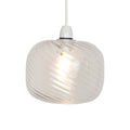 Oaks Lighting - Jesmond Non Electric Pumpkin Glass Swirled Shade for Ceiling Pendants - Luminosity Designs Ltd