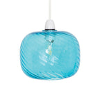Oaks Lighting - Jesmond Non Electric Pumpkin Glass Swirled Shade for Ceiling Pendants - Luminosity Designs Ltd