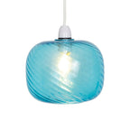 Oaks Lighting - Jesmond Non Electric Pumpkin Glass Swirled Shade for Ceiling Pendants - Luminosity Designs Ltd