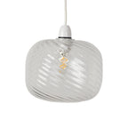 Oaks Lighting - Jesmond Non Electric Pumpkin Glass Swirled Shade for Ceiling Pendants - Luminosity Designs Ltd
