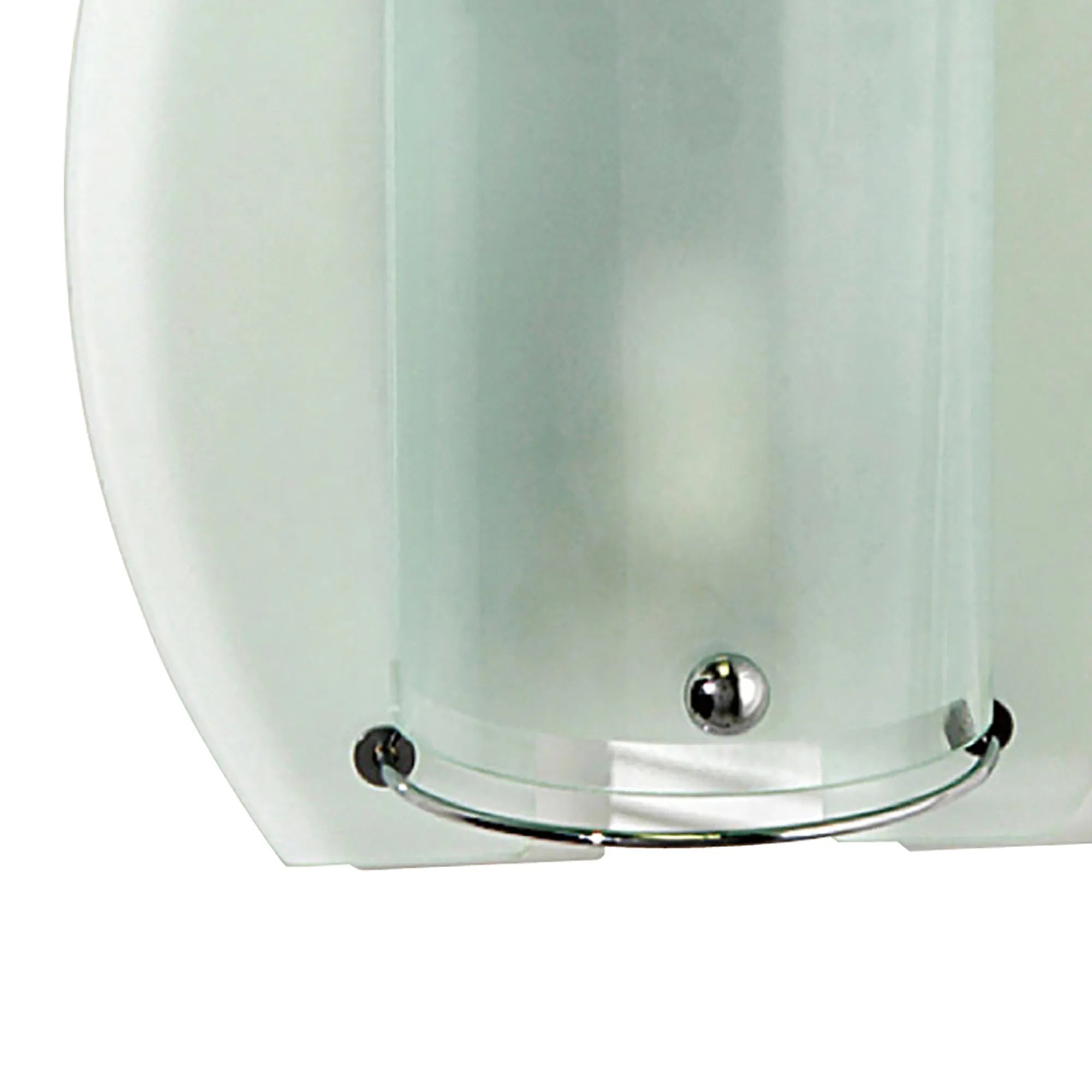Diyas - Jiva Flush Glass Wall Lamp, 1 Light E14, Polished Chrome/Frosted Glass (Diyas IL20520) - Luminosity Designs Ltd