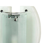 Diyas - Jiva Flush Glass Wall Lamp, 1 Light E14, Polished Chrome/Frosted Glass (Diyas IL20520) - Luminosity Designs Ltd