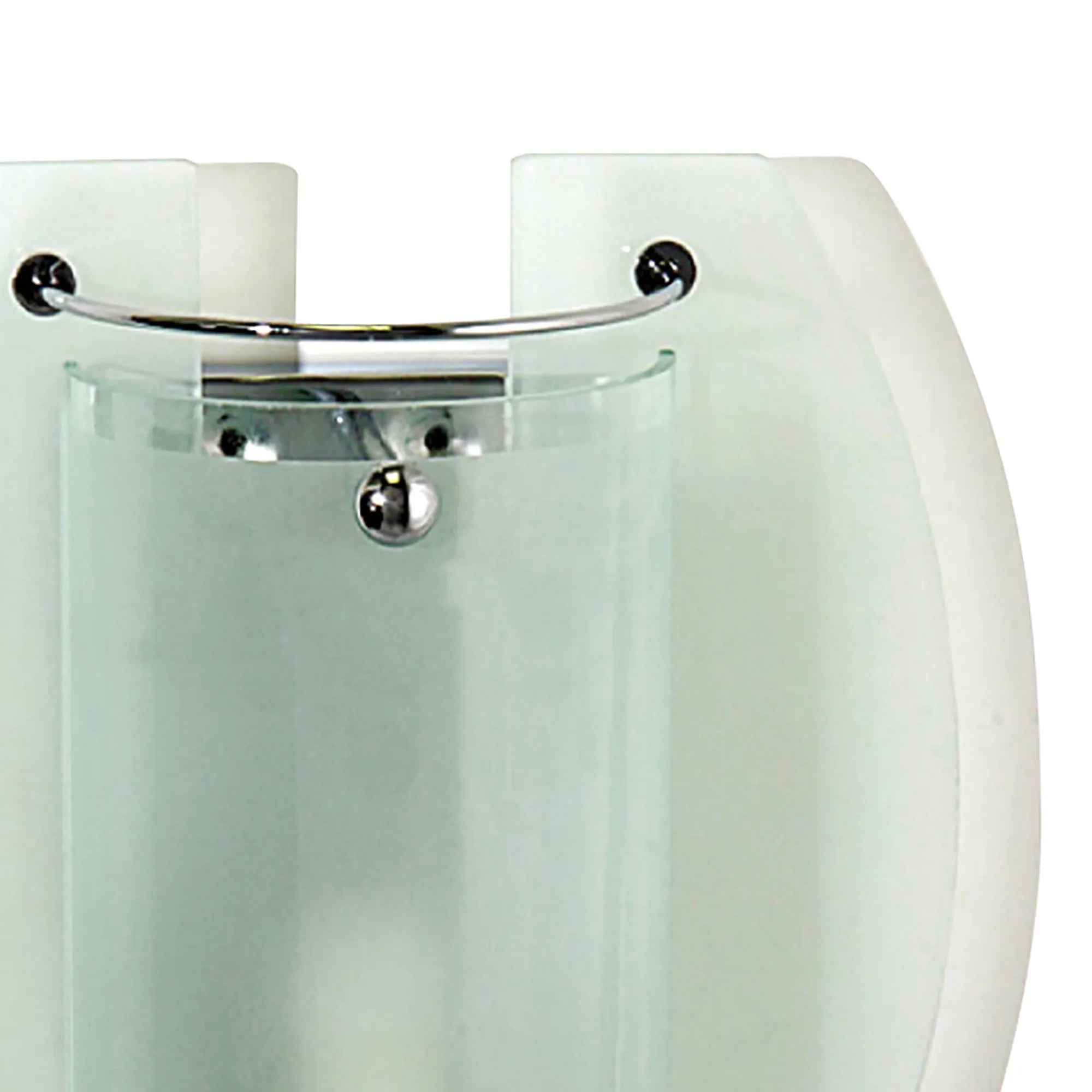 Diyas - Jiva Flush Glass Wall Lamp, 1 Light E14, Polished Chrome/Frosted Glass (Diyas IL20520) - Luminosity Designs Ltd