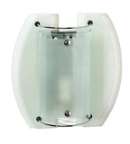 Diyas - Jiva Flush Glass Wall Lamp, 1 Light E14, Polished Chrome/Frosted Glass (Diyas IL20520) - Luminosity Designs Ltd