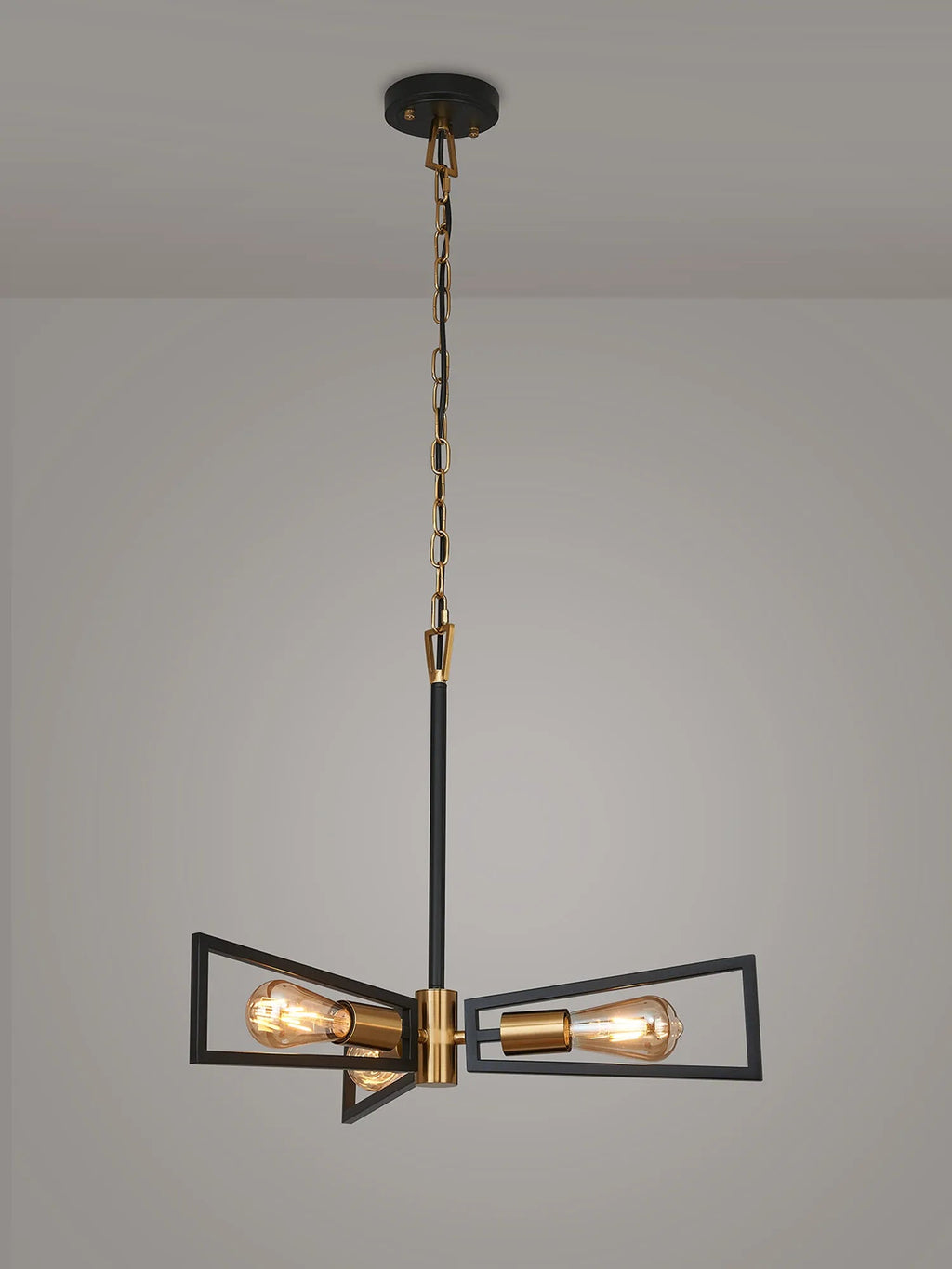 Luminosity Designs - Joel Modern Geometric Pendant, 3 Light E27 - Luminosity Designs Ltd