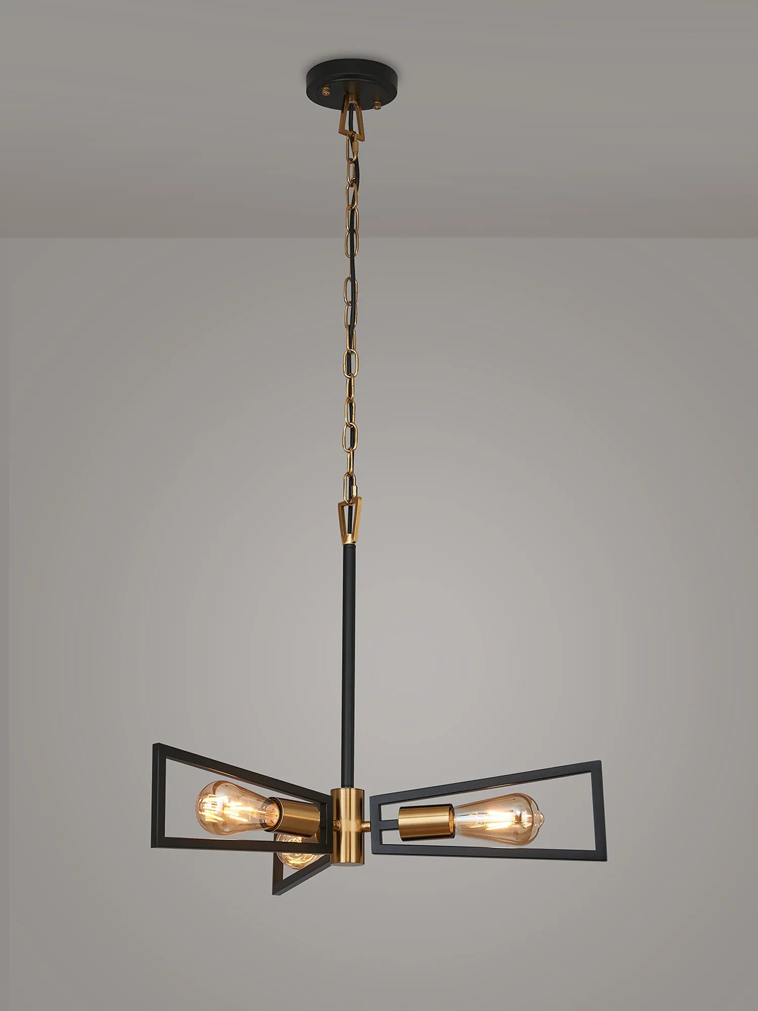 Luminosity Designs - Joel Modern Geometric Pendant, 3 Light E27 - Luminosity Designs Ltd