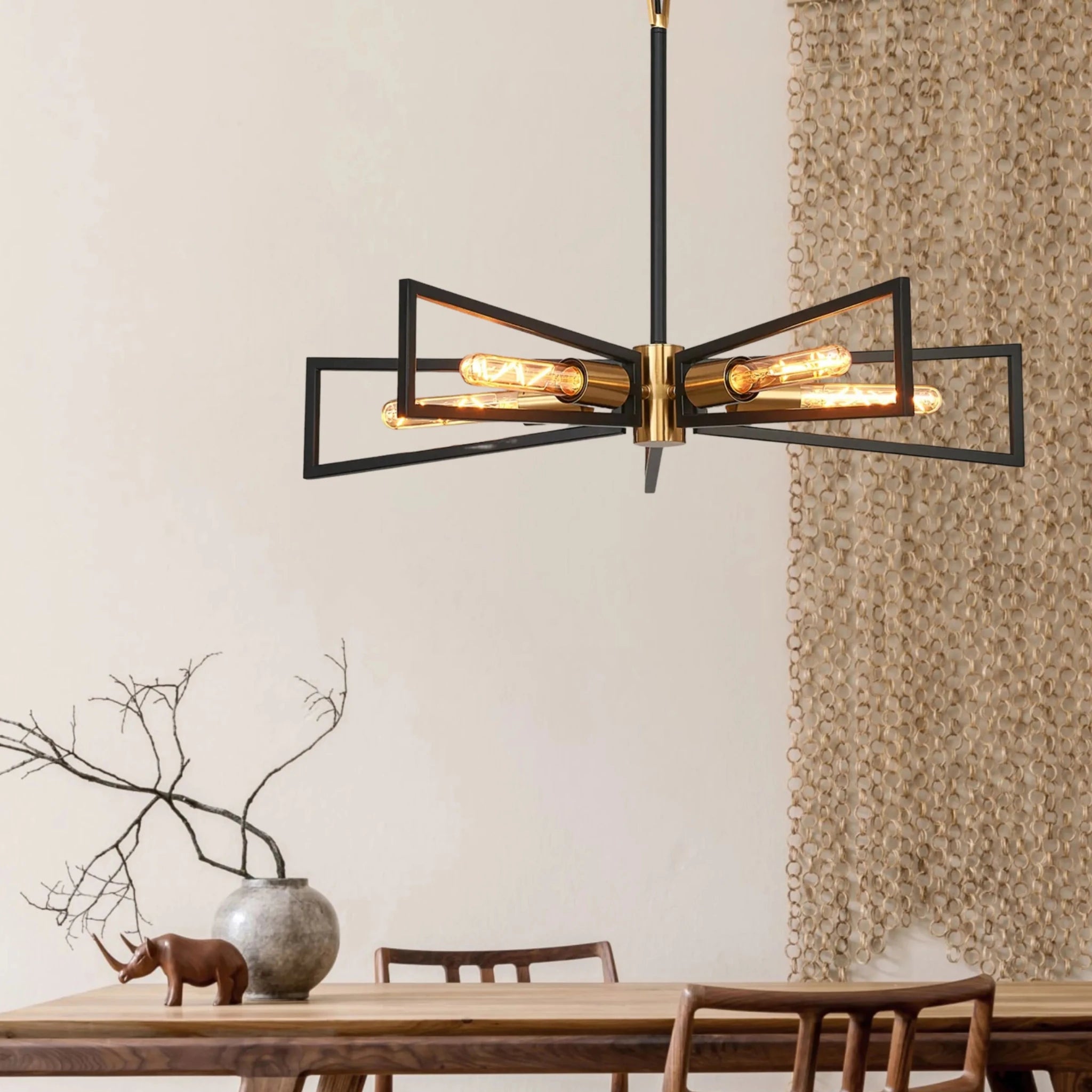 Luminosity Designs - Joel Modern Geometric Pendant, 5 Light E27 - Luminosity Designs Ltd