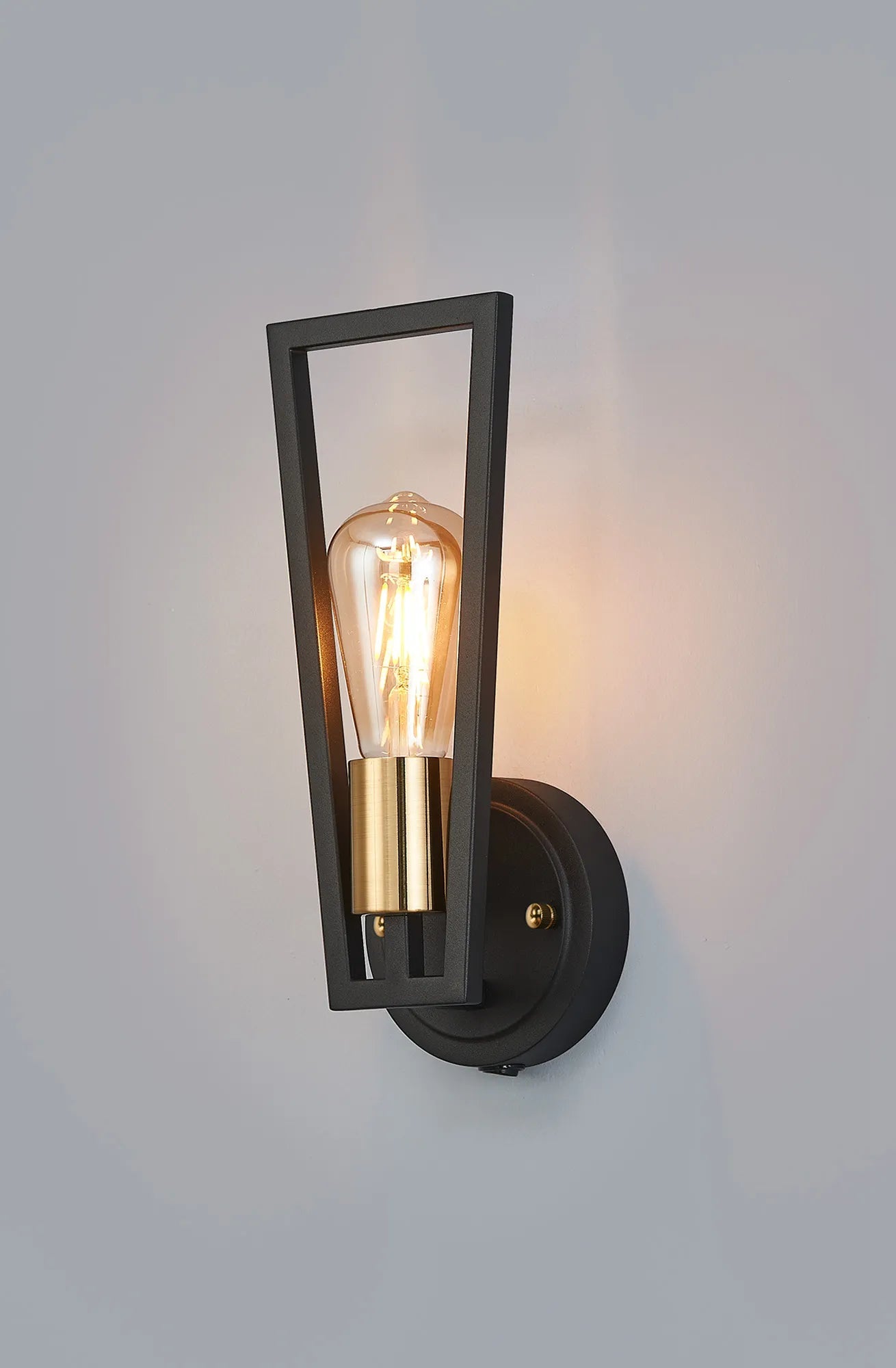 Luminosity Designs - Joel Modern Style Switched Wall Lamp, 1 Light E27 - Luminosity Designs Ltd