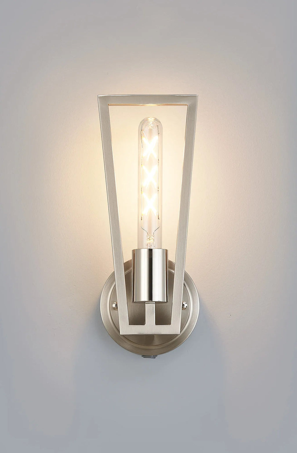Luminosity Designs - Joel Modern Style Switched Wall Lamp, 1 Light E27 - Luminosity Designs Ltd
