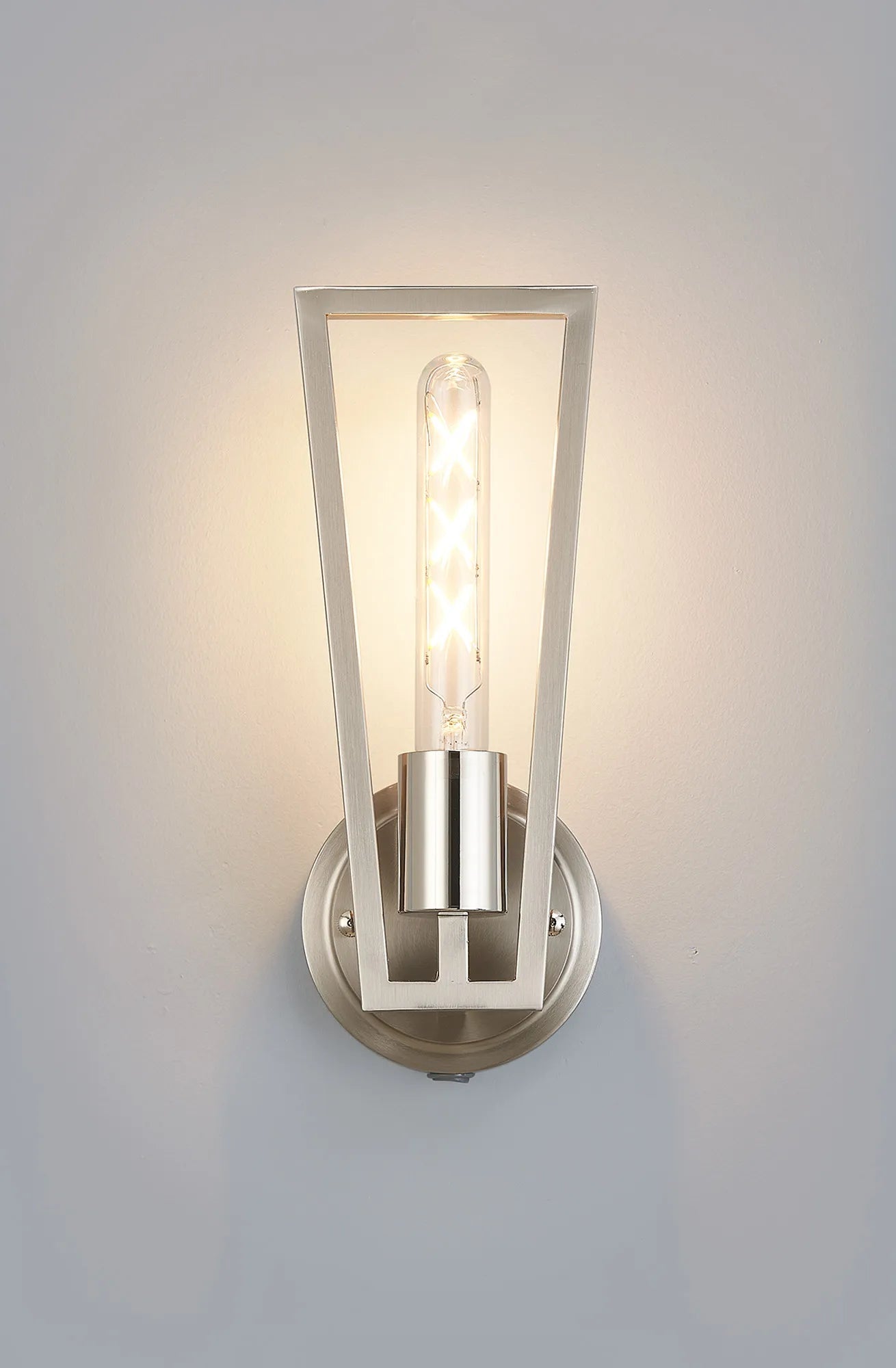 Luminosity Designs - Joel Modern Style Switched Wall Lamp, 1 Light E27 - Luminosity Designs Ltd