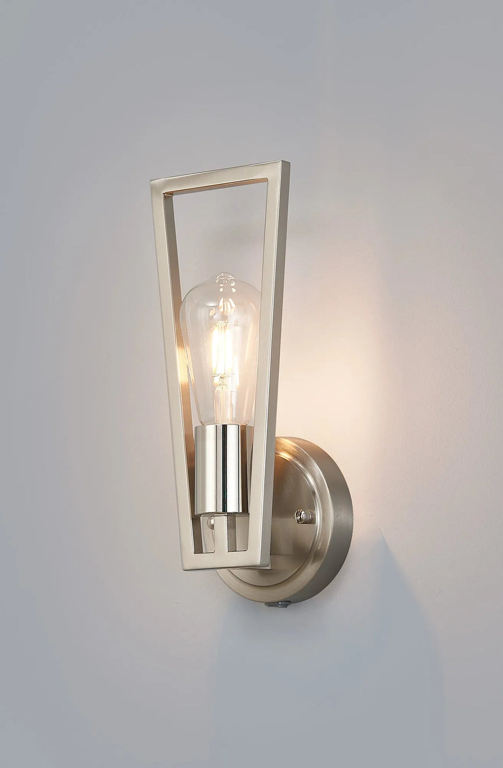 Luminosity Designs - Joel Modern Style Switched Wall Lamp, 1 Light E27 - Luminosity Designs Ltd