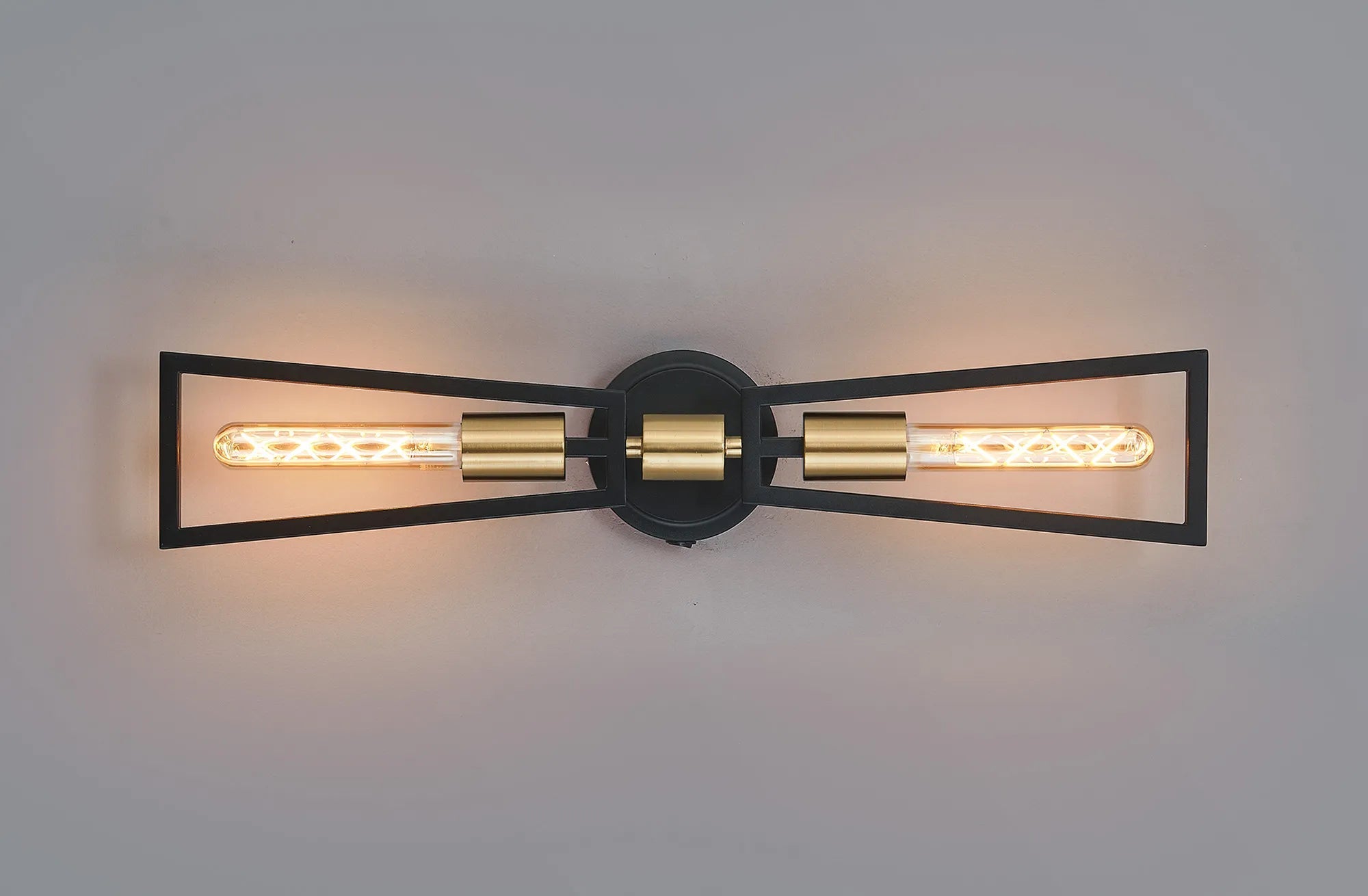 Luminosity Designs - Joel Modern Style Switched Wall Lamp, 2 Light E27 - Luminosity Designs Ltd