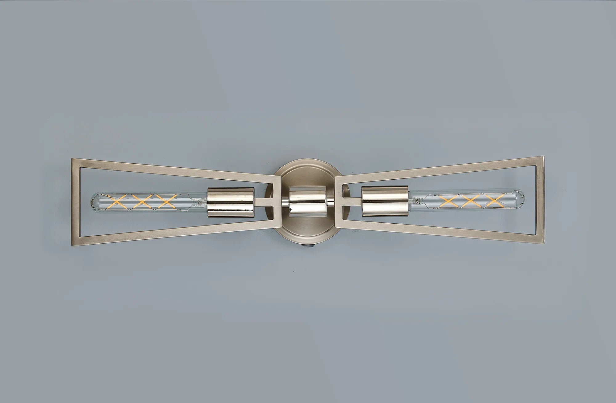 Luminosity Designs - Joel Modern Style Switched Wall Lamp, 2 Light E27 - Luminosity Designs Ltd