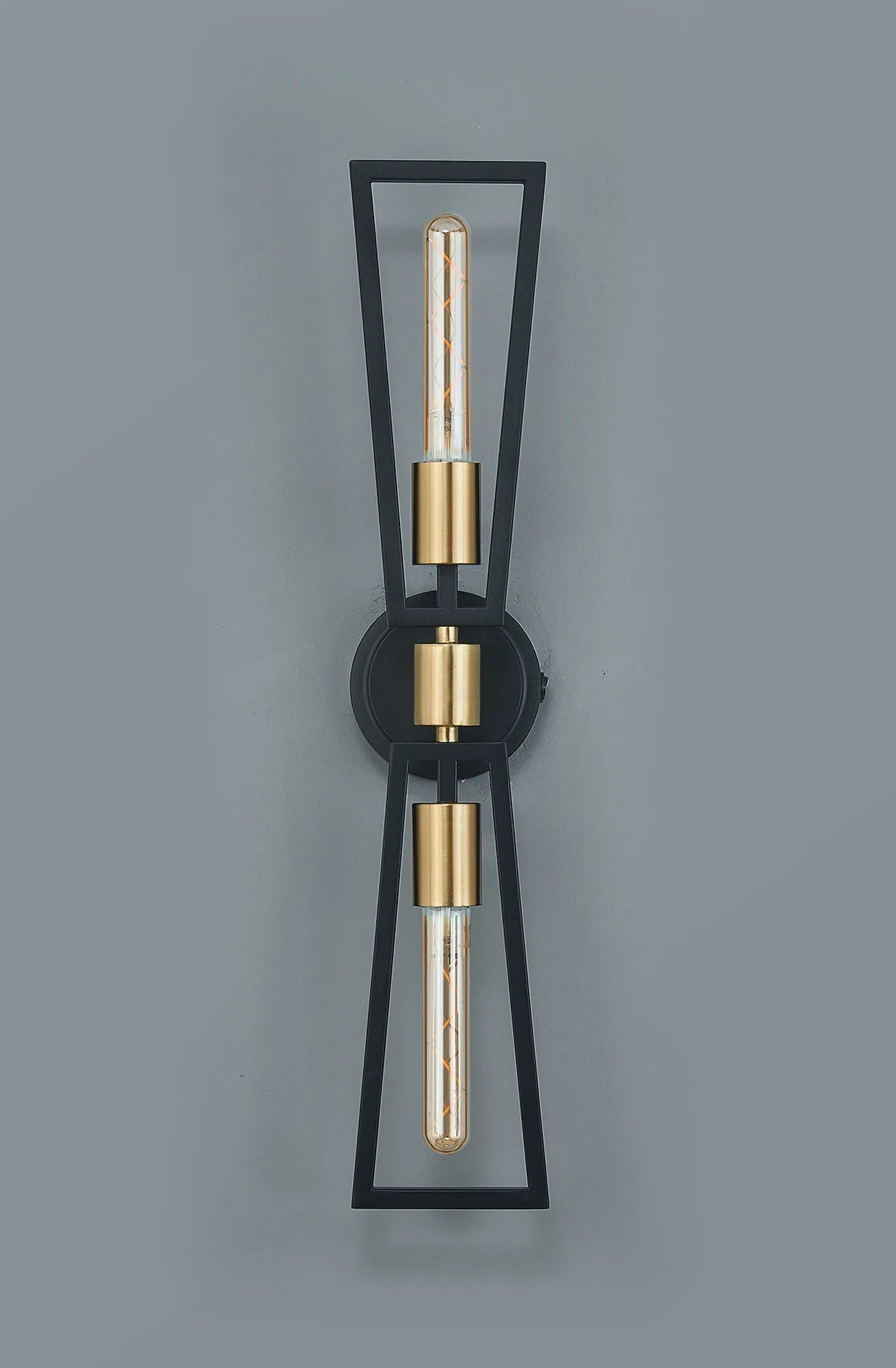 Luminosity Designs - Joel Modern Style Switched Wall Lamp, 2 Light E27 - Luminosity Designs Ltd
