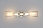 Luminosity Designs - Joel Modern Style Switched Wall Lamp, 2 Light E27 - Luminosity Designs Ltd