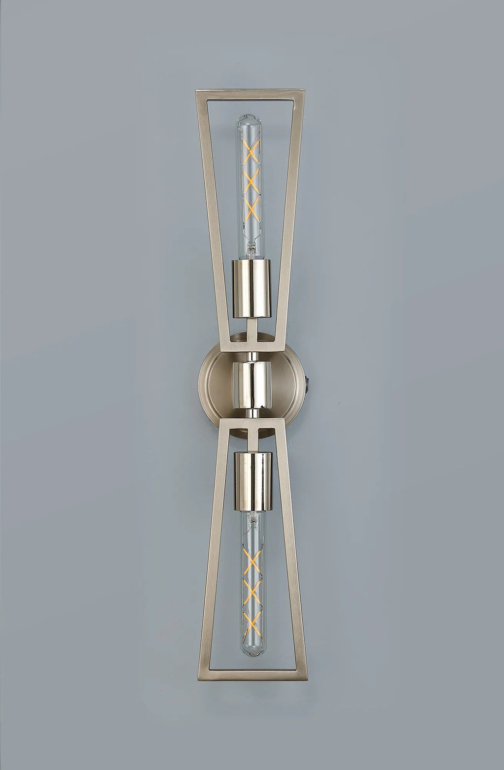 Luminosity Designs - Joel Modern Style Switched Wall Lamp, 2 Light E27 - Luminosity Designs Ltd