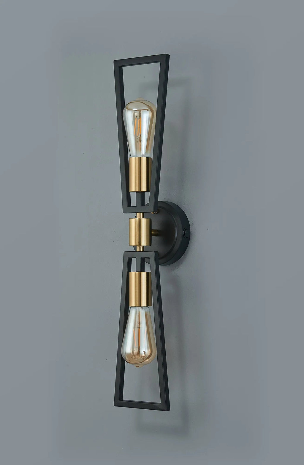 Luminosity Designs - Joel Modern Style Switched Wall Lamp, 2 Light E27 - Luminosity Designs Ltd
