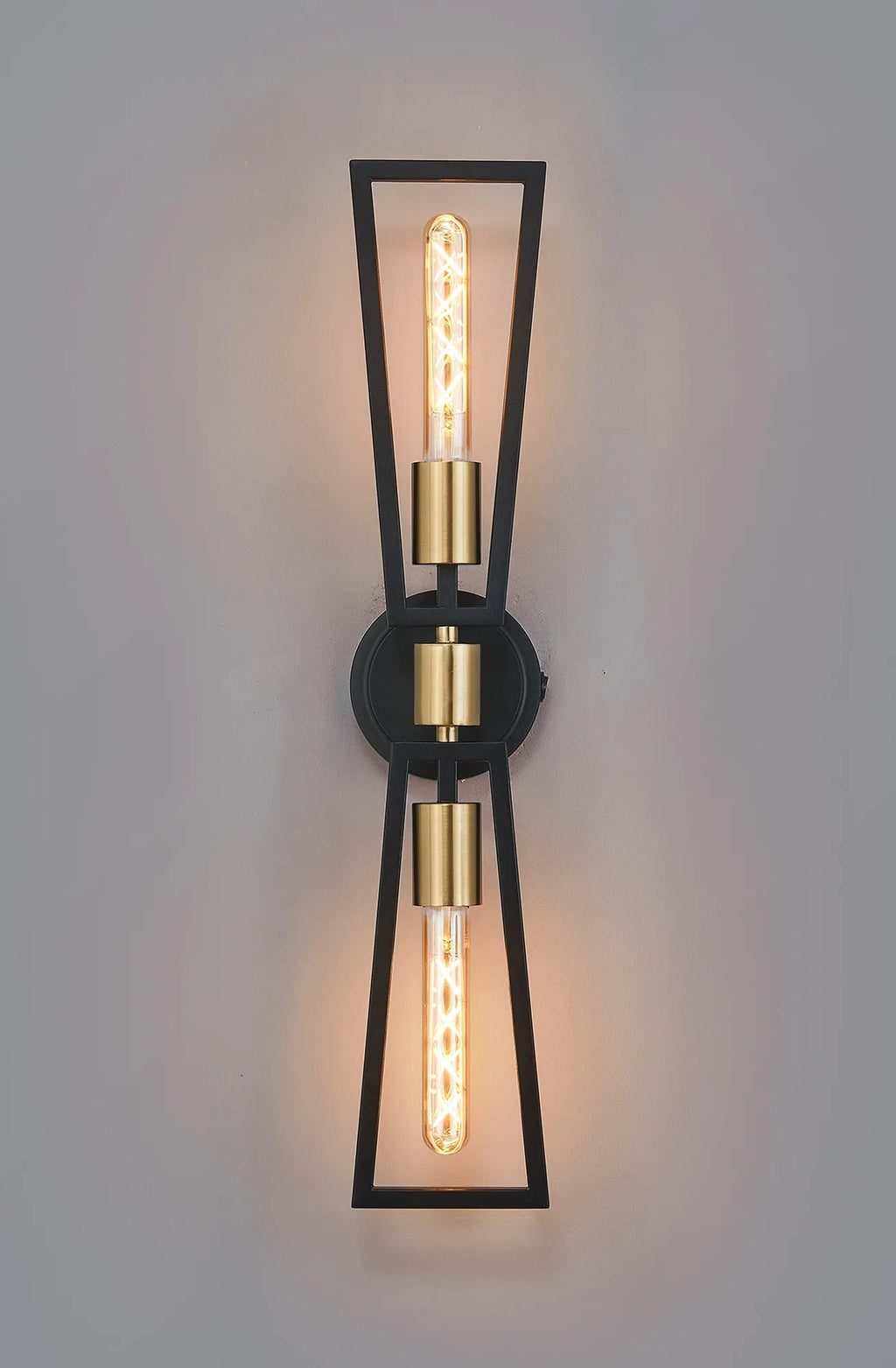 Luminosity Designs - Joel Modern Style Switched Wall Lamp, 2 Light E27 - Luminosity Designs Ltd