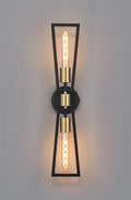 Luminosity Designs - Joel Modern Style Switched Wall Lamp, 2 Light E27 - Luminosity Designs Ltd