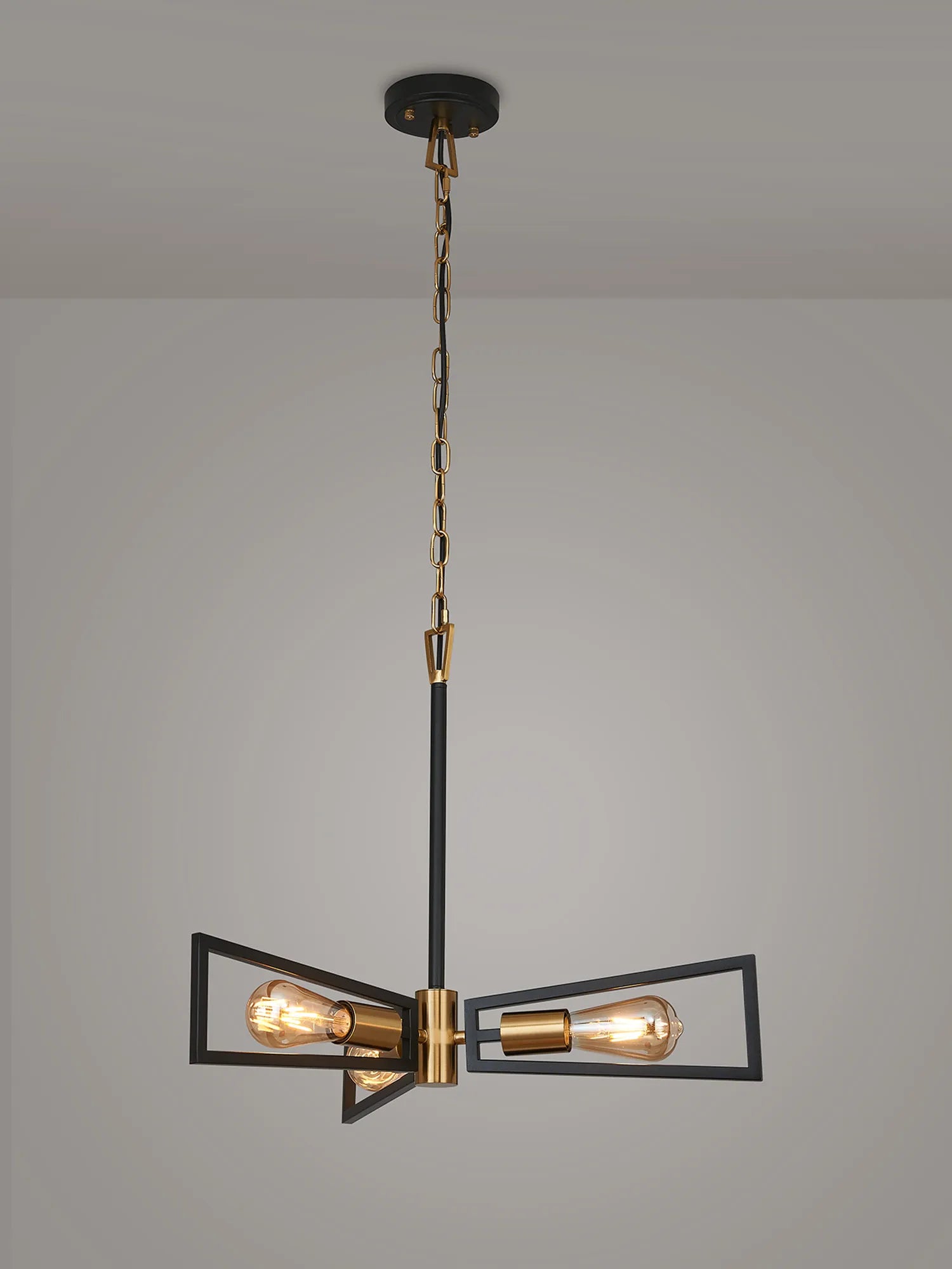 Joel Modern Geometric Pendant, 3 Light E27