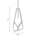 Oaks Lighting - Jonk Large Modern Geometric Pendant, 1 x E27 - Luminosity Designs Ltd