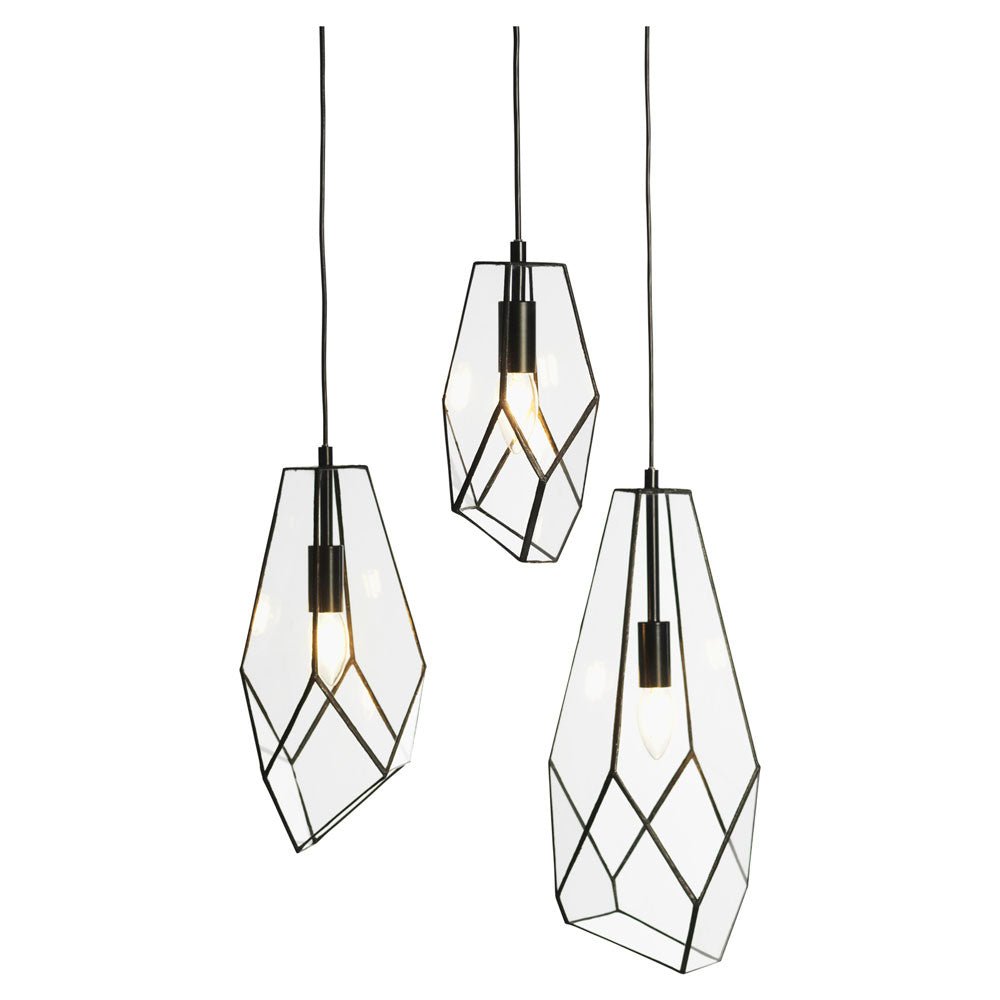 Oaks Lighting - Jonk Medium Modern Geometric Pendant Light, 1 x E27 - Luminosity Designs Ltd