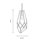 Oaks Lighting - Jonk Medium Modern Geometric Pendant Light, 1 x E27 - Luminosity Designs Ltd