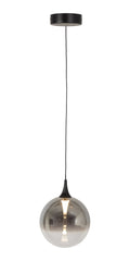 Oaks Lighting - Kadina 1 Light LED Pendant With Smoke Glass Sphere - Luminosity Designs Ltd