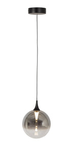 Oaks Lighting - Kadina 1 Light LED Pendant With Smoke Glass Sphere - Luminosity Designs Ltd