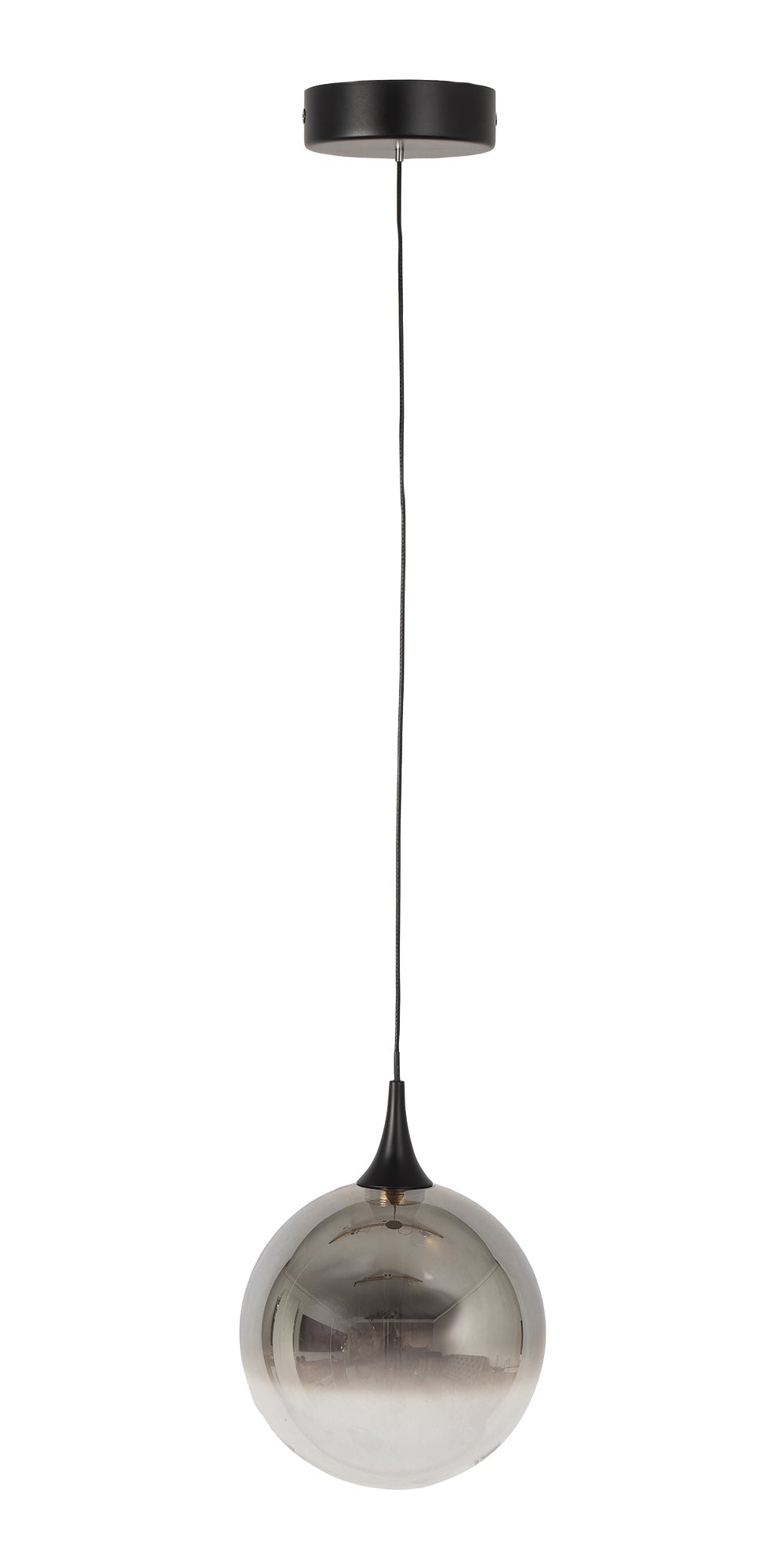 Oaks Lighting - Kadina 1 Light LED Pendant With Smoke Glass Sphere - Luminosity Designs Ltd
