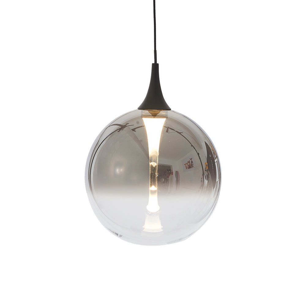 Oaks Lighting - Kadina 1 Light LED Pendant With Smoke Glass Sphere - Luminosity Designs Ltd