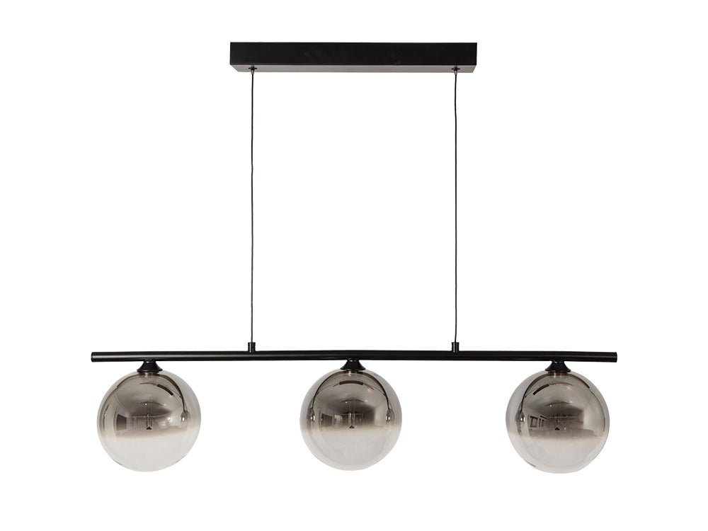 Oaks Lighting - Kadina 3 Light LED Bar With Smoke Glass Spheres - Luminosity Designs Ltd