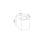 Mantra Fusion - Kandanchu Outdoor Square Wall Lamp, 1 x GU10, IP54, Up or Down Light - Luminosity Designs Ltd