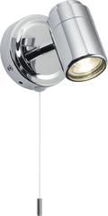 Luminosity Designs - Kelly IP44 Rated Anti Corrosive Bathroom GU10 Wall Light with Pull Cord Switch - Luminosity Designs Ltd