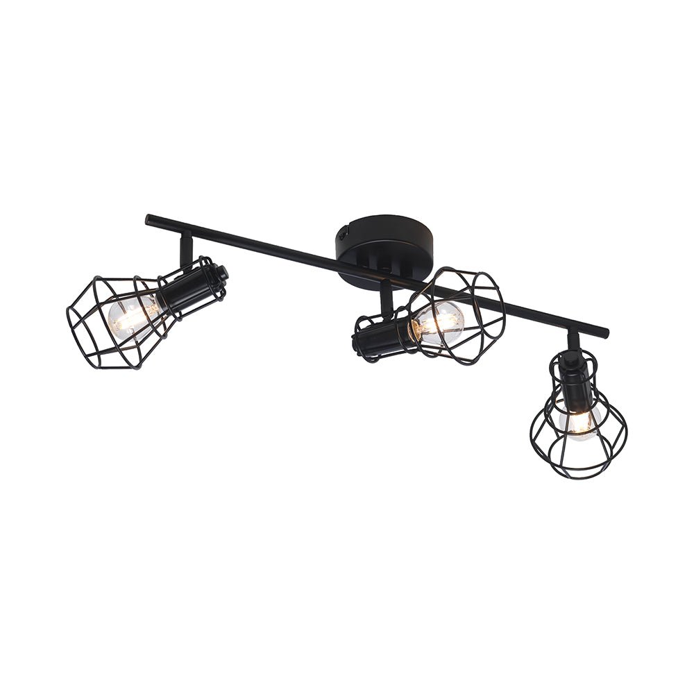 Oaks Lighting - Kersen Industrial Style Modern Spotlight Bar, 3x E14 (Oaks 5156/3) - Luminosity Designs Ltd