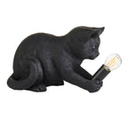 Endon - Kitten Sculpture Table Lamp With Braided Cable and E14 Lamp holder (ENDON 107389 / 107390) - Luminosity Designs Ltd