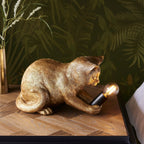 Endon - Kitten Sculpture Table Lamp With Braided Cable and E14 Lamp holder (ENDON 107389 / 107390) - Luminosity Designs Ltd