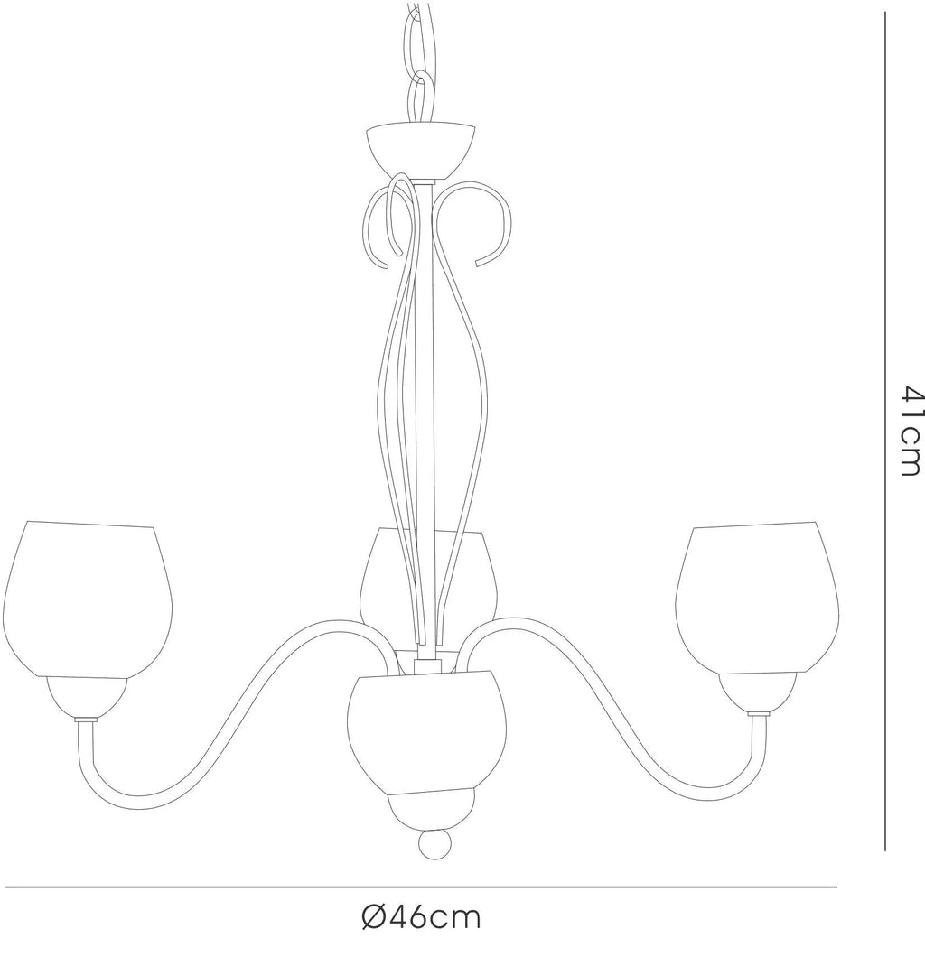 Diyas - Klara Traditional Pendant, 3 Light G9, Antique Brass/Opal Glass (Diyas IL20251) - Luminosity Designs Ltd