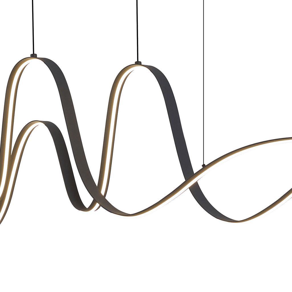 Luminosity Designs - Knot Double Wave Pendant, 1 x 65W LED, Triac Dimmable, 3000K, 3600lm - Luminosity Designs Ltd