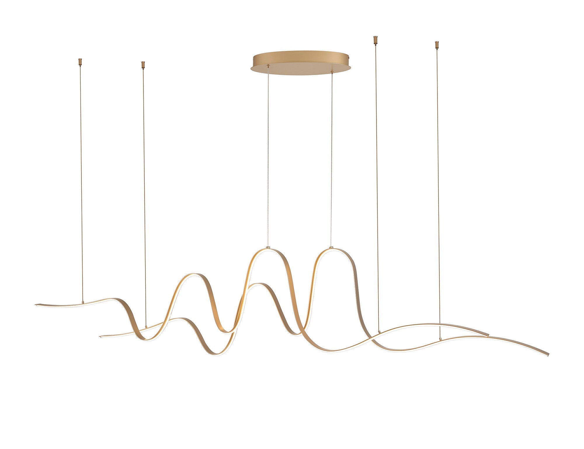 Luminosity Designs - Knot Double Wave Pendant, 1 x 65W LED, Triac Dimmable, 3000K, 3600lm - Luminosity Designs Ltd