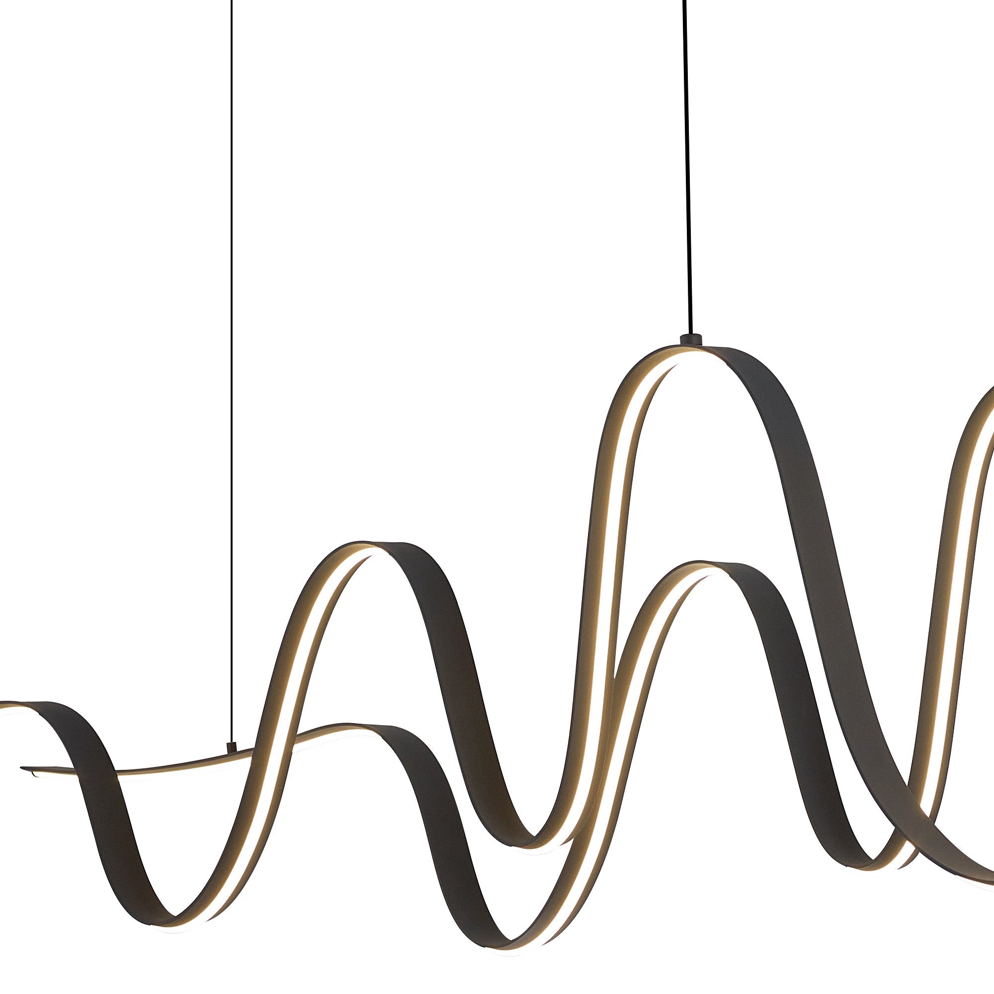 Luminosity Designs - Knot Double Wave Pendant, 1 x 65W LED, Triac Dimmable, 3000K, 3600lm - Luminosity Designs Ltd